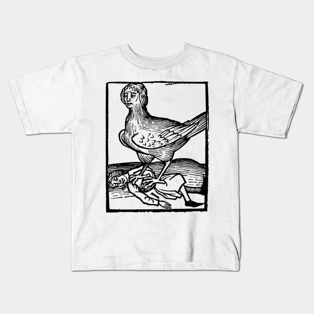 The Chicken - Medieval Graphic Kids T-Shirt by Posyboy